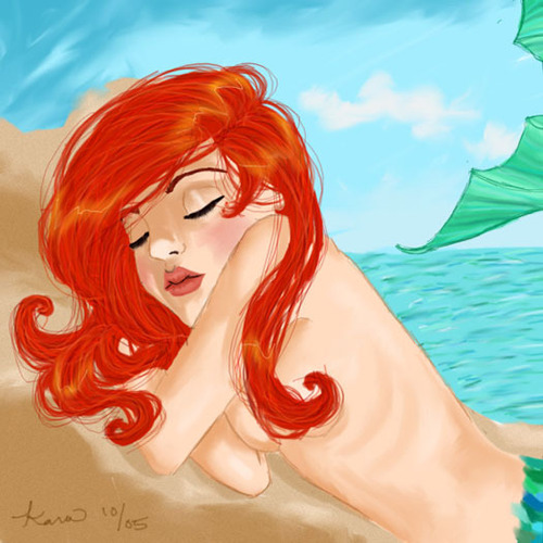  Ariel sleeping