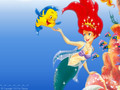 Walt Disney Wallpapers - Flounder & Princess Ariel - the-little-mermaid wallpaper
