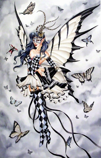 ( black white butterfly faeries fairies 16 fans submitted by edennirvana)