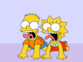 the-simpsons - Bart and Lisa screaming wallpaper