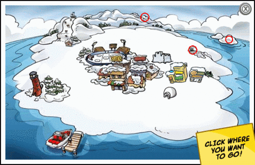  Club penguin, auk map