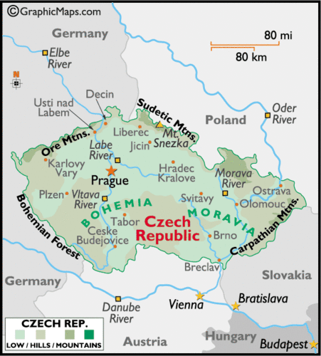  Czech Republic Map