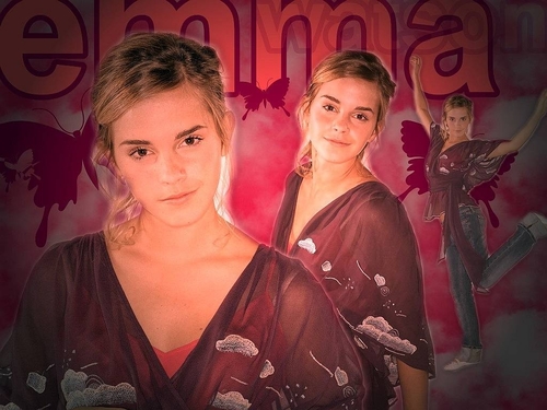 Emma Watson Wallpaper (Red)