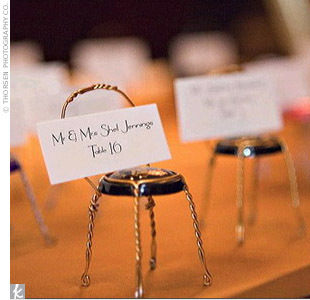 Escort Cards on Mini Chairs