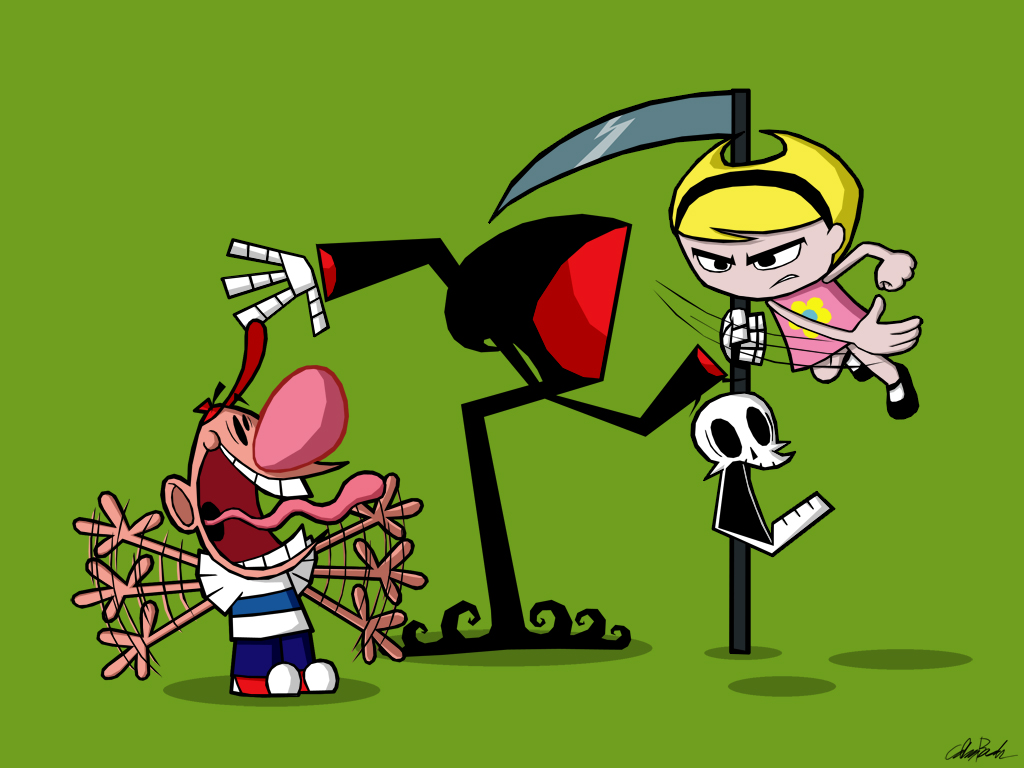 billy and mandy grim reaper drawing