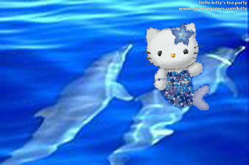  Hello kitty with dolphins