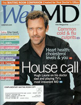  Hugh Laurie on webmd magazine