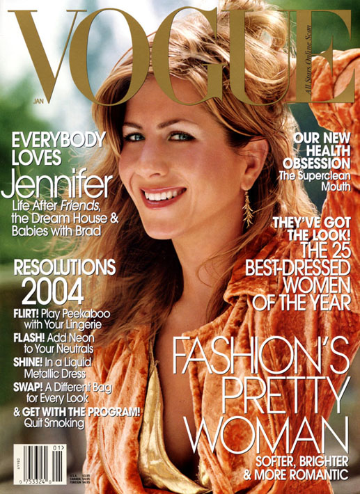 jennifer aniston vogue. January 2004: Jennifer Aniston