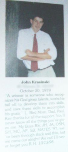  John Krasinski Senior jaar