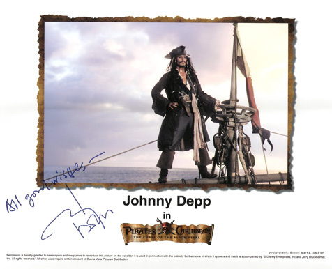  Johnny Depp autograph