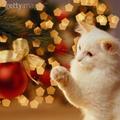 Kitten Batting Ornament - christmas photo