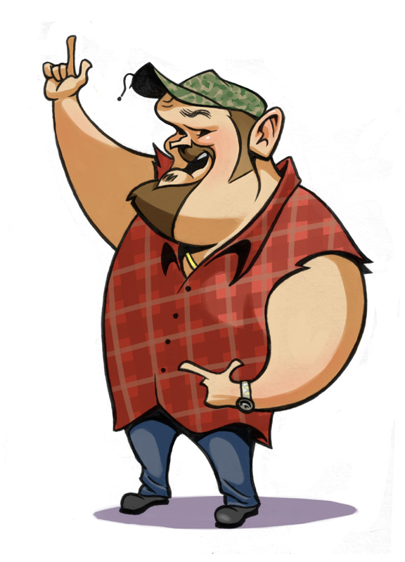 Larry the Cable Guy fan Art: Larry the cable guy Cartoon.