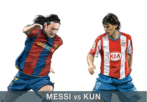  Lionel Messi and Kun Aguero