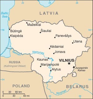  Lithuania map