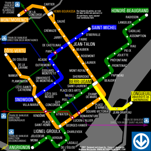  Montreal STM Metro Map 2006