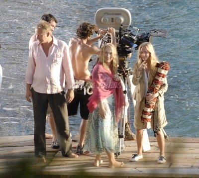 On the set of Mamma Mia!