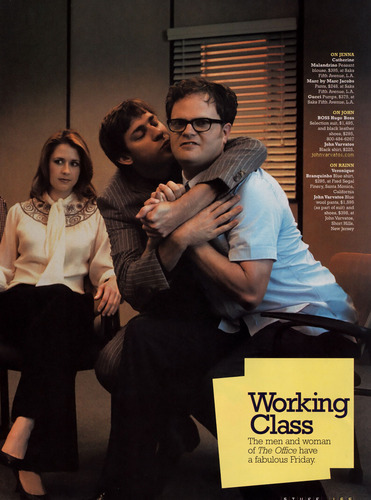 Pam, Jim and Dwight