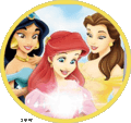 Walt Disney Clip Art - Princess Jasmine, Princess Ariel & Princess Belle - disney-princess photo