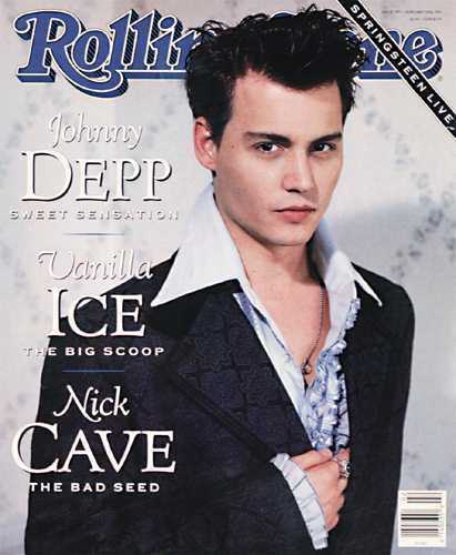 johnny depp rolling stones cover. Rolling Stone Cover - 1991