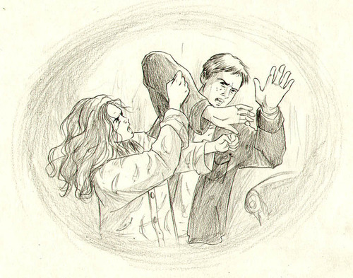  Ron/Hermione ファン Art