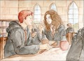 Ron/Hermione Fan Art - romione fan art
