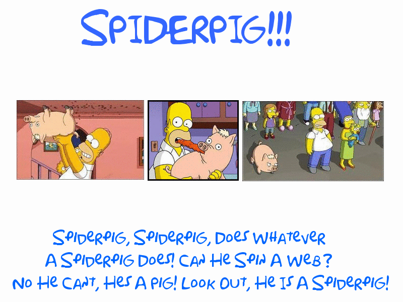 the simpsons wallpaper. Spiderpig Wallpaper