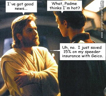 funny star wars pictures. Star Wars Geico Pic