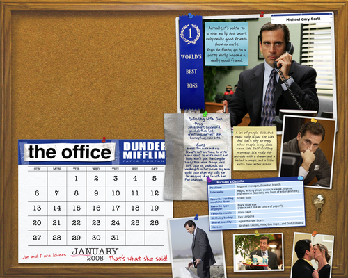  The Office Calendar kertas dinding