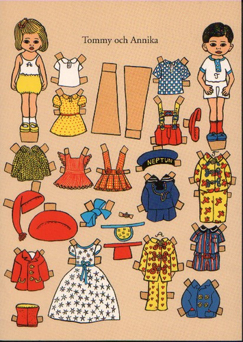 Tommy and Annika Paper Dolls