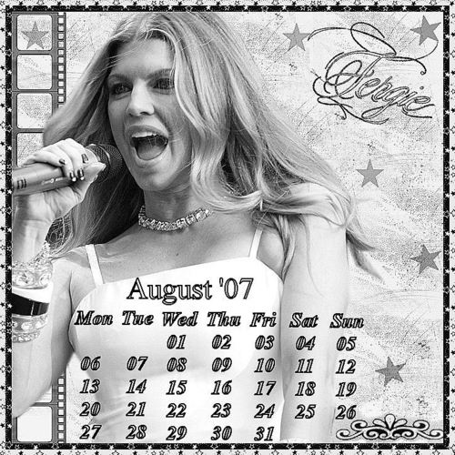  Ферги august calendar