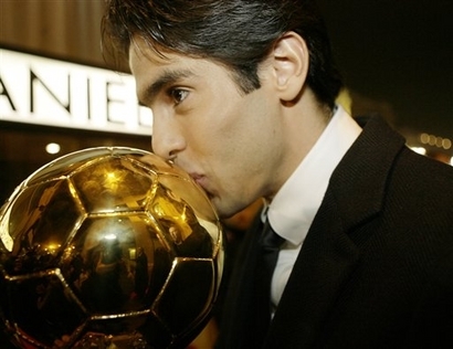  kaka with the golden ball