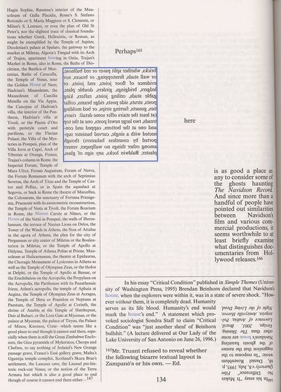  An example of the text in House of Leaves (Page 134)