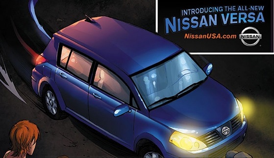  Nissan plastered all over the online web comic.