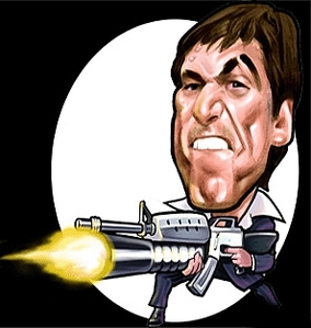 Cartoon Image of Al Pacino's Tony Montana