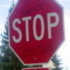 Someone wrote this on many many of the stop signs in my hometown. Love it! ktlady photo