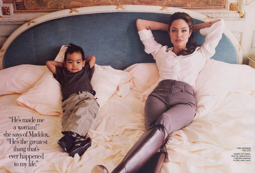 Angelina & Son Maddox
