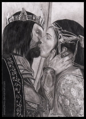  Arwen and Aragorn Drawing
