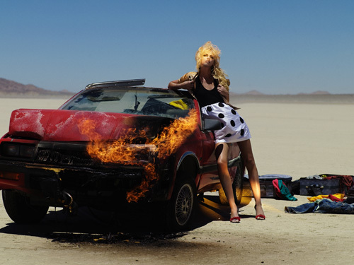  Blazing Car in the Desert