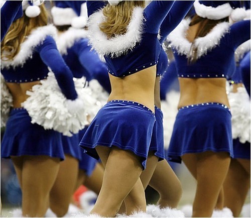 Cheerleaders from the back