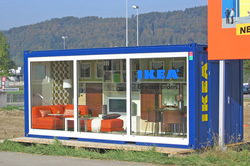 Container ca IKEA-showroom