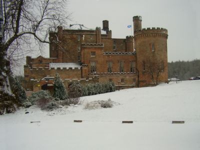 Dalhousie kastil, castle in Winter