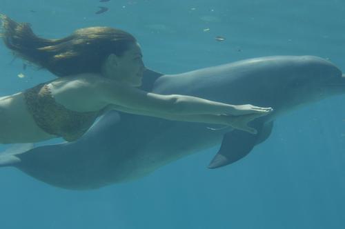 Emma with a Dolphin
