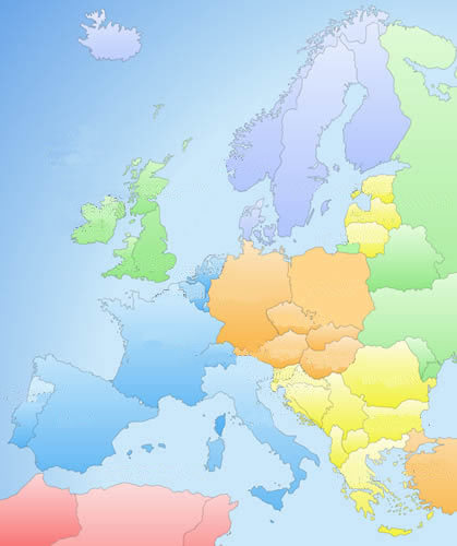  Europe colour map