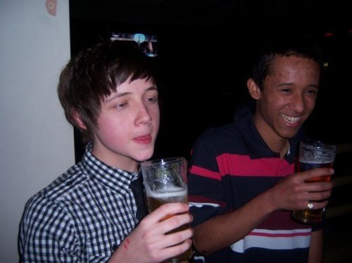  Gerran + Terry drinking