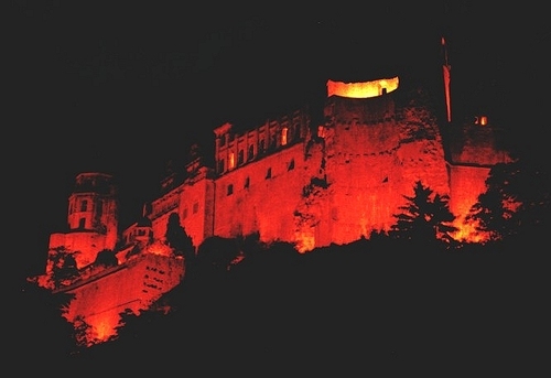  Heidelberg 성 at Night