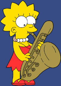 Lisa playing sax