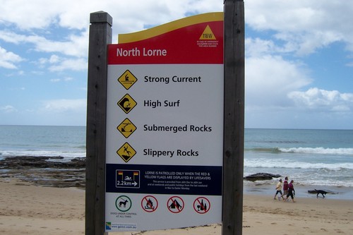  Lorne spiaggia sign