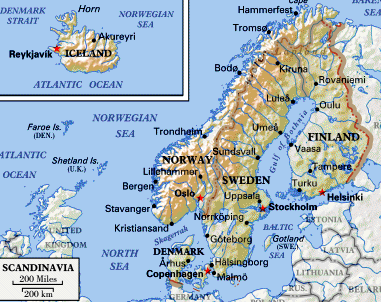  Map of Scandinavia
