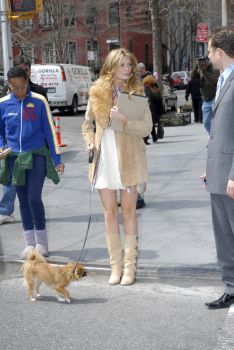 Mischa walking her dog