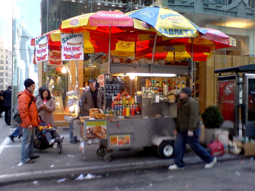 NYC hot dog vendor
